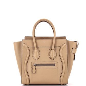Celine Luggage Bag Grainy Leather Micro