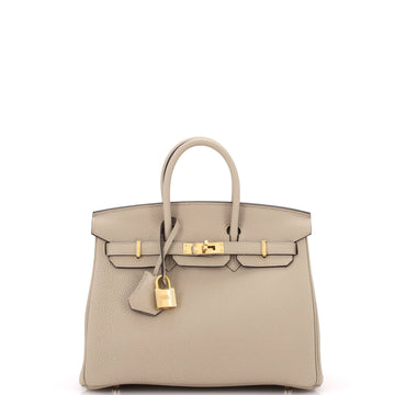 Hermes Birkin Handbag Light Togo with Rose Gold Hardware 25