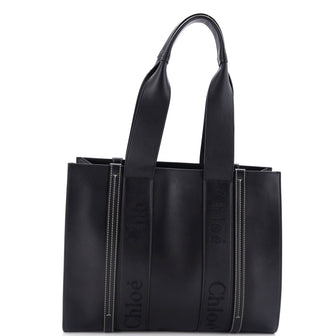 Chloe Woody Tote Leather Medium