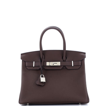 Hermes Birkin Handbag Verso Togo with Palladium Hardware 30