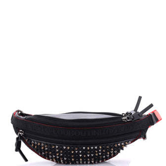 Christian Louboutin Paris NYC Waist Bag Spiked Nylon Small