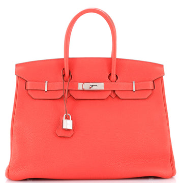 Hermes Birkin Handbag Pink Togo with Palladium Hardware 35