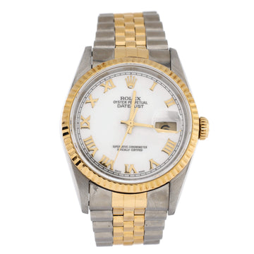 Rolex Oyster Perpetual Datejust Automatic Watch Stainless Steel and Yellow Gold 36
