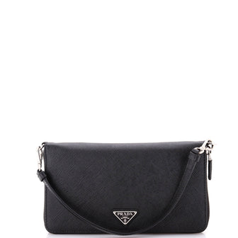 Prada Document Holder on Strap Saffiano Leather