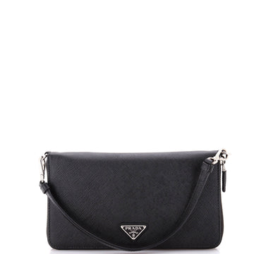 Prada Document Holder on Strap Saffiano Leather