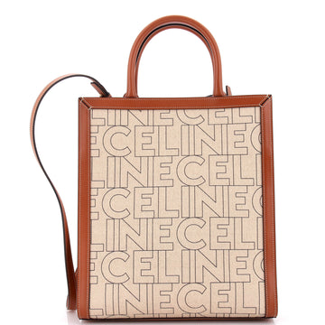 Celine Vertical Cabas Tote Printed Canvas and Leather Small