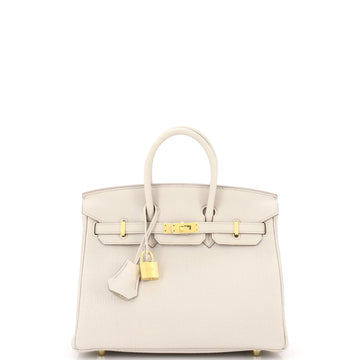 Hermes Birkin Handbag Light Togo with Gold Hardware 25