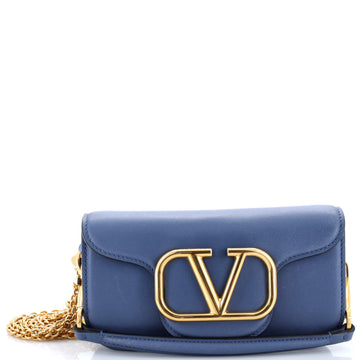 Valentino Garavani VLogo Loco Flap Shoulder Bag Leather Small