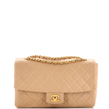 Chanel Vintage CC Chain Flap Bag Quilted Lambskin Large