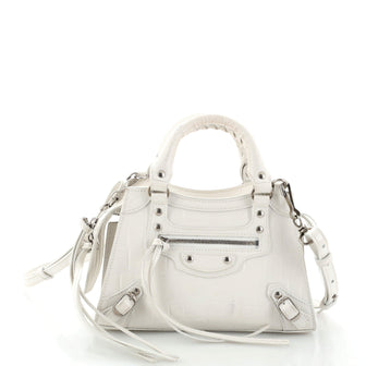 Balenciaga Neo Classic City Bag Crocodile Embossed Leather Mini