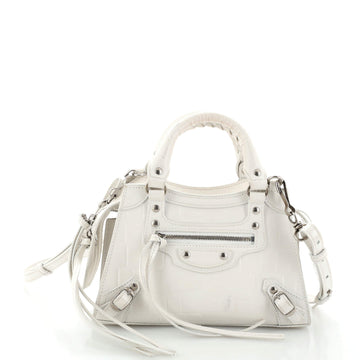 Balenciaga Neo Classic City Bag Crocodile Embossed Leather Mini