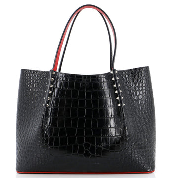 Christian Louboutin Cabarock Tote Crocodile Embossed Leather Small