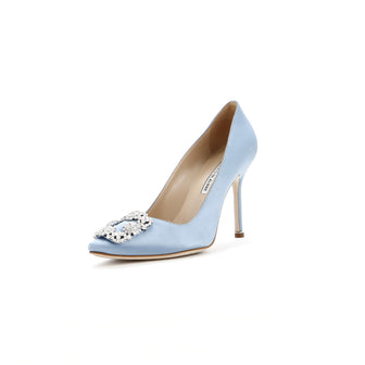 Manolo Blahnik Women's Hangisi Pumps Satin 105