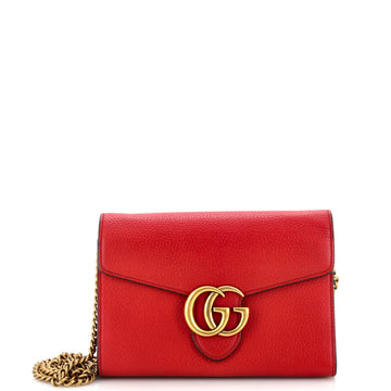 Gucci GG Marmont Chain Wallet Leather Mini