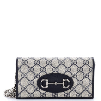 Gucci Horsebit 1955 Chain Wallet GG Coated Canvas