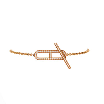 Hermes Ever Chaine D'Ancre Bracelet 18K Rose Gold with Diamonds