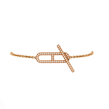 Hermes Ever Chaine D'Ancre Bracelet 18K Rose Gold with Diamonds