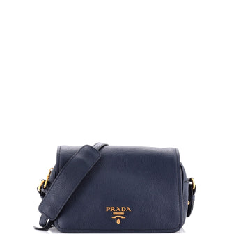 Prada Flap Zip Crossbody Bag Vitello Phenix Small