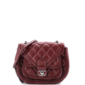 Chanel Saddle Bag Quilted Calfskin Small