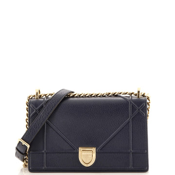 Christian Dior Diorama Flap Bag Grained Calfskin Small
