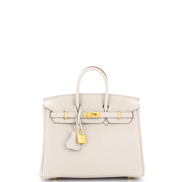 Hermes Birkin Handbag Light Togo with Gold Hardware 25