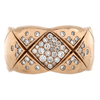 Chanel Coco Crush Ring 18K Beige Gold and Diamonds Large