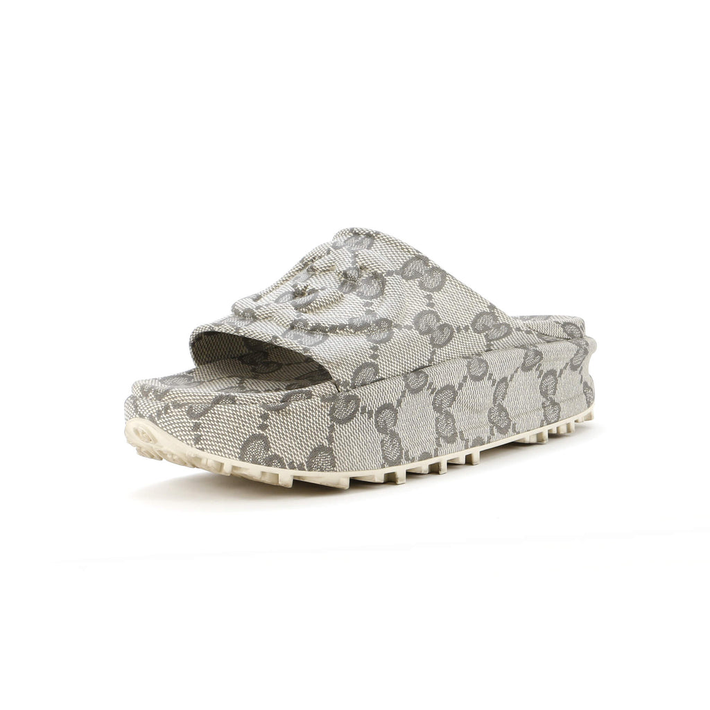Gucci Interlocking G Platform Slide Sandals GG Rubber 298750 display picture 2
