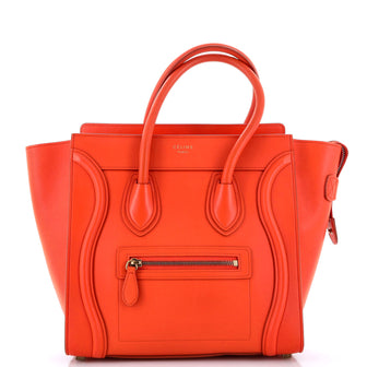 Celine Luggage Bag Smooth Leather Micro