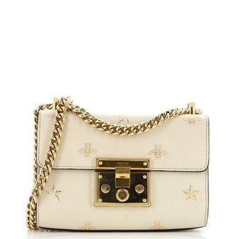 Gucci Padlock Shoulder Bag Printed Leather Small