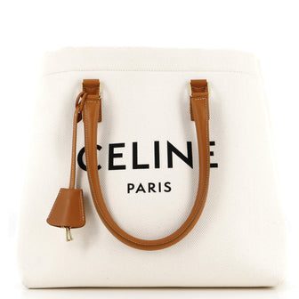 Celine Horizontal Cabas Tote Canvas with Leather Small