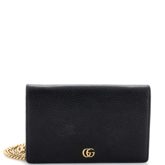 Gucci Petite GG Marmont Chain Wallet Leather Mini