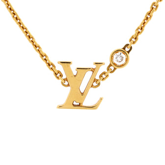 Louis Vuitton Idylle Blossom LV Pendant Necklace 18K Yellow Gold with Diamond