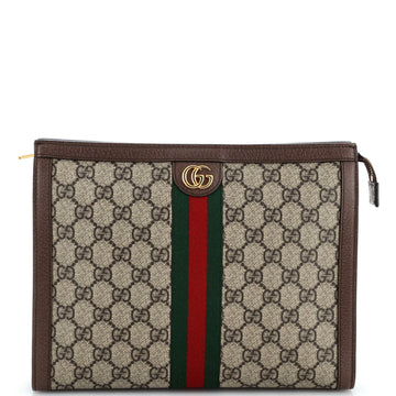 Gucci Ophidia Pouch GG Coated Canvas Medium