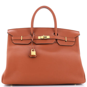 Hermes Birkin Handbag Brown Togo with Gold Hardware 40