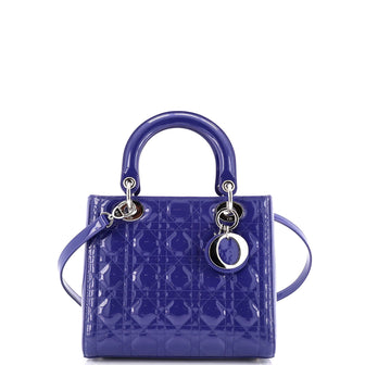 Christian Dior Lady Dior Bag Cannage Quilt Patent Medium