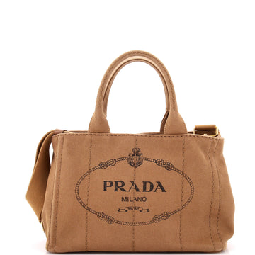 Prada Canapa Convertible Tote Canvas Mini