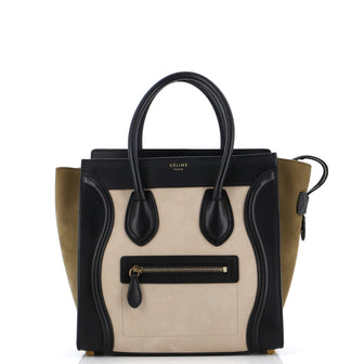 Celine Tricolor Luggage Bag Leather Micro