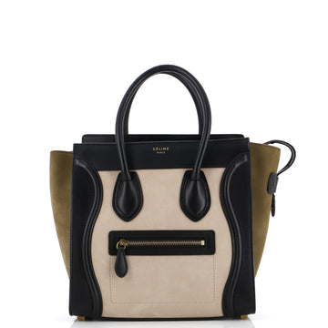 Celine Tricolor Luggage Bag Leather Micro