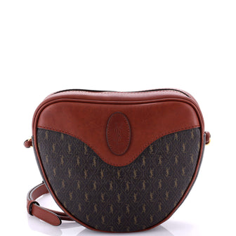 Saint Laurent Le Monogramme Coeur Bag Monogram All Over Coated Canvas and Leather