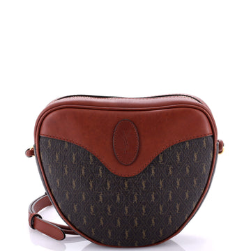 Saint Laurent Le Monogramme Coeur Bag Monogram All Over Coated Canvas and Leather