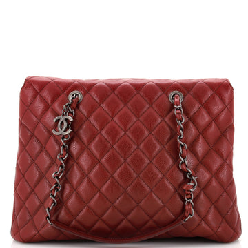Chanel City Shopping Tote Quilted Caviar Large