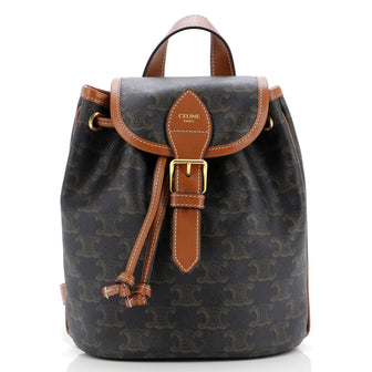 Celine Folco Backpack Triomphe Coated Canvas Mini