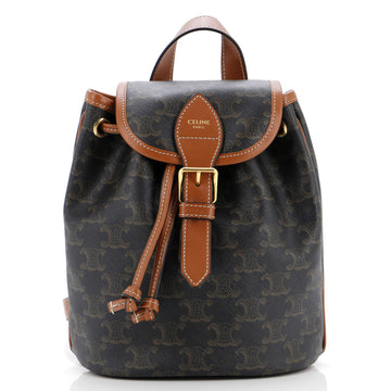 Celine Folco Backpack Triomphe Coated Canvas Mini