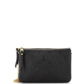 Louis Vuitton Double Zip Pochette Monogram Empreinte Leather