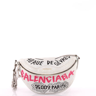Balenciaga Graffiti Souvenir Belt Bag Leather XXS