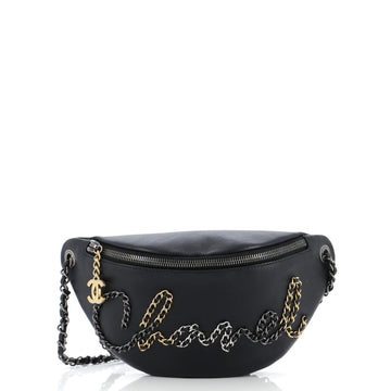 Chanel Chain Signe Waist Bag Calfskin