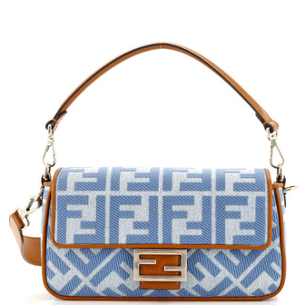 Fendi Baguette NM Bag Zucca Embroidered Canvas Medium