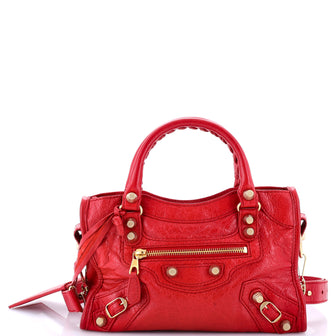 Balenciaga City Giant Studs Bag Leather Mini
