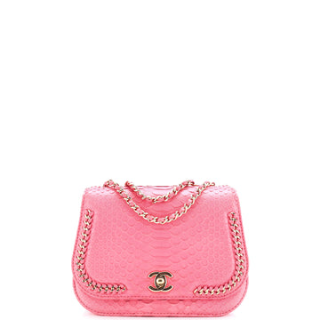 Chanel Braided Chic Flap Bag Python Small