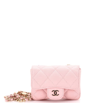 Chanel Classic Flap Chain Belt Bag Quilted Caviar Mini